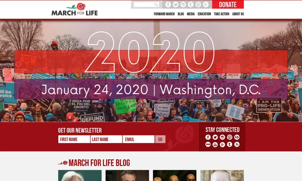 March for Life · Website redesign