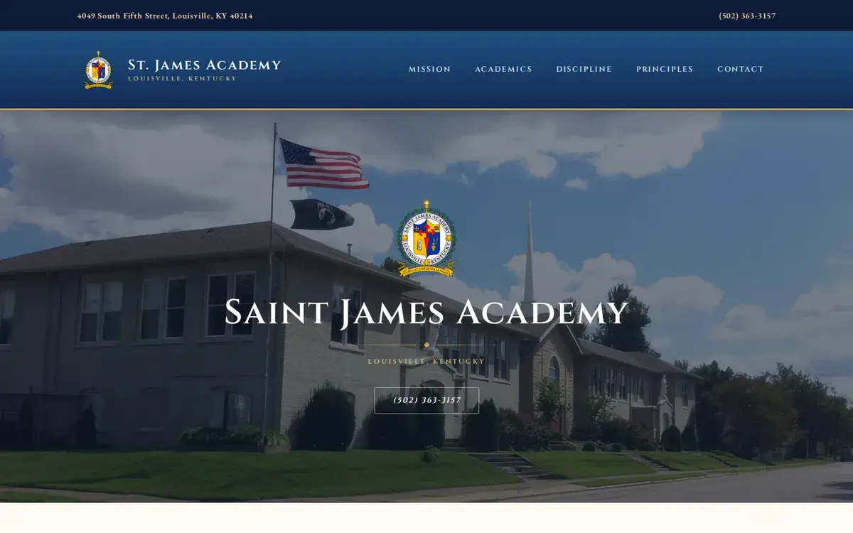 St. James Academy home page